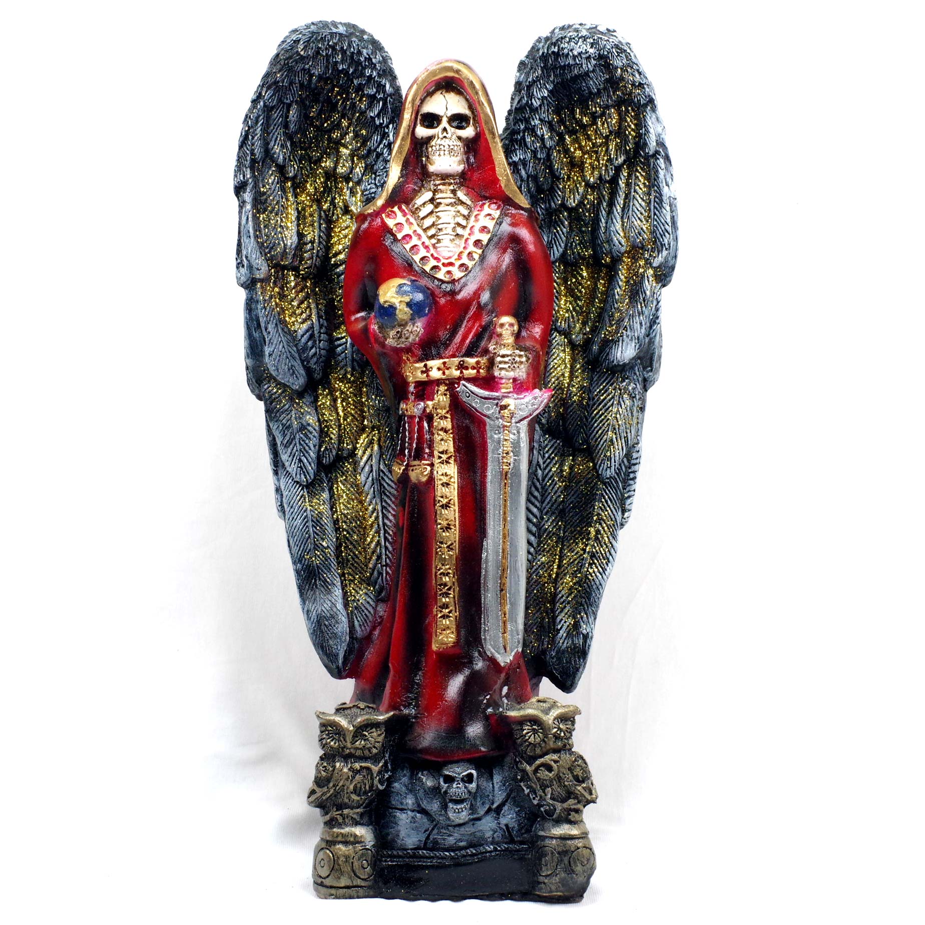 サンタ・ムエルテ 死の聖母 グリム・リーパー（死神）像置物、彫刻