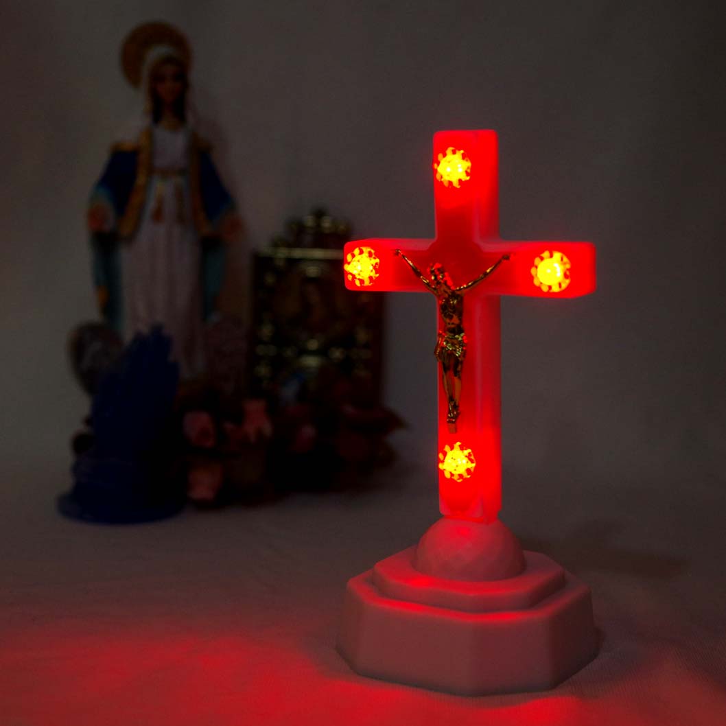 磔☆十字架ランプ【H17cm・RED】
