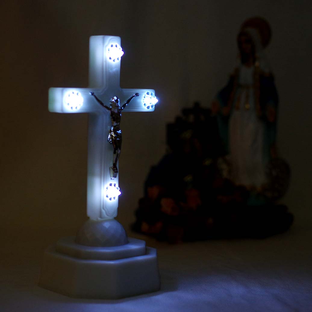 磔☆十字架ランプ【H17cm・WHITE】