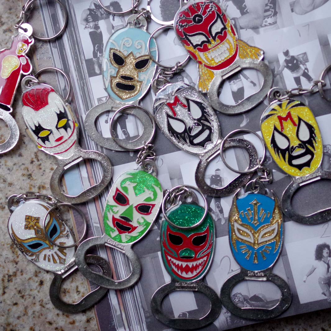 “栓抜き,瓶開け,ルチャリブレ,ルチャドール,プロレス,覆面マスク,マスクマン,プロレスマスク,キーホルダー,キーチェーン,ストラップ,ギフト,メキシコ,メキシコ雑貨,メキシコ雑貨PAD”