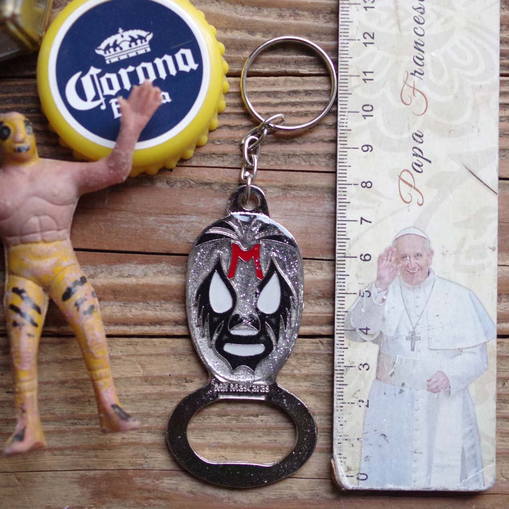 “栓抜き,瓶開け,ルチャリブレ,ルチャドール,プロレス,覆面マスク,マスクマン,プロレスマスク,キーホルダー,キーチェーン,ストラップ,ギフト,メキシコ,メキシコ雑貨,メキシコ雑貨PAD”