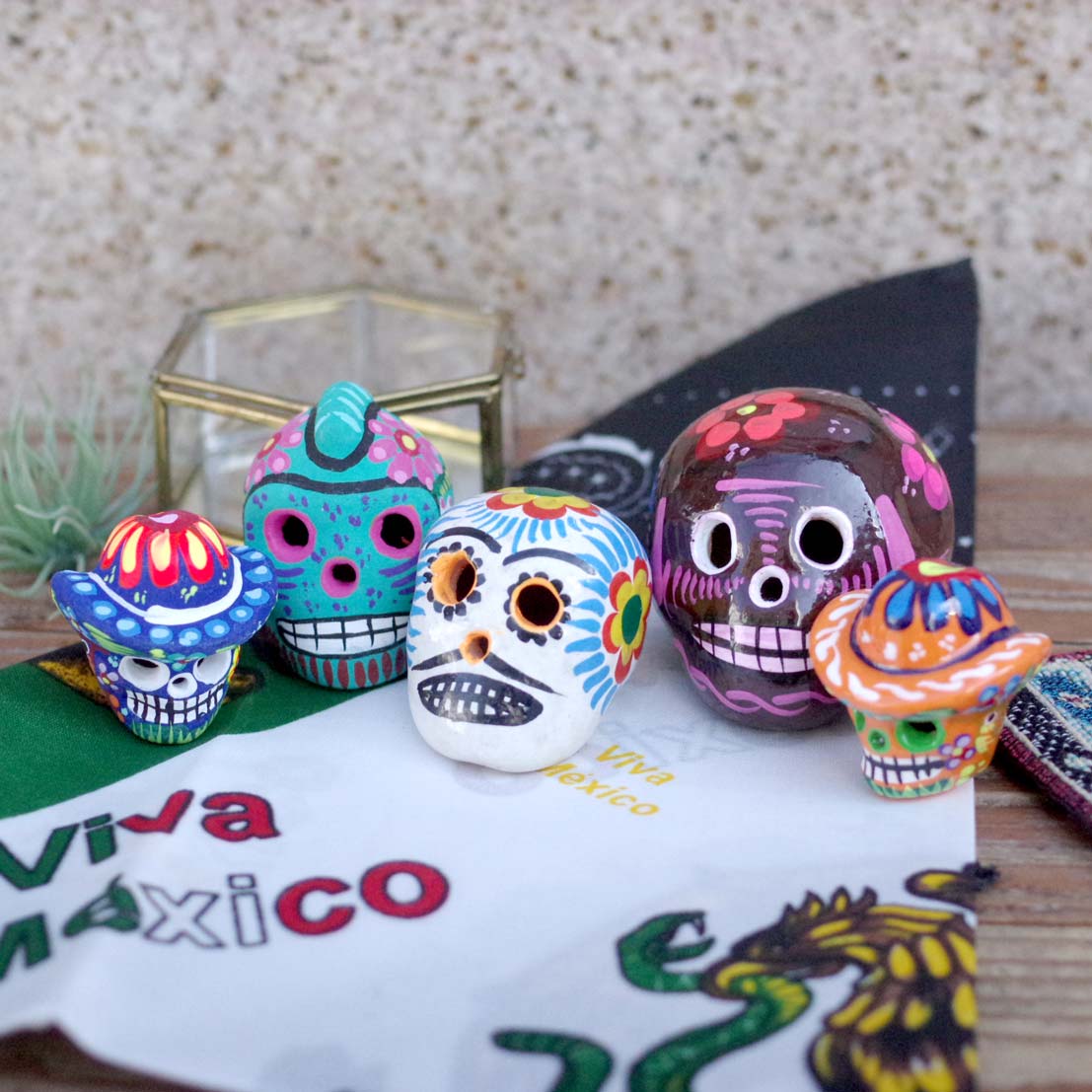 “メキシカンスカル☆カラベラ頭の置物,カラヘッド,カラベラ,ガイコツ,骸骨,スカル,ドクロ,髑髏,メキシカンスカル,頭,リメンバーミー,死者の日,Dia